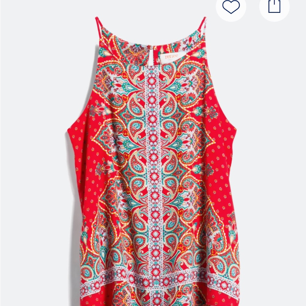 Verse- Alecto Women’s  Red/Orange Paisley Halter Top